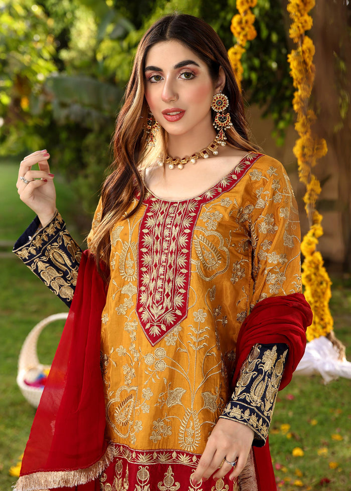 Mustard - Women's Gharara Dress
