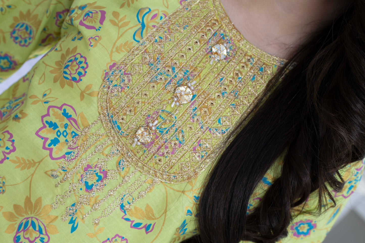 Lemon Green - Girl's Dress