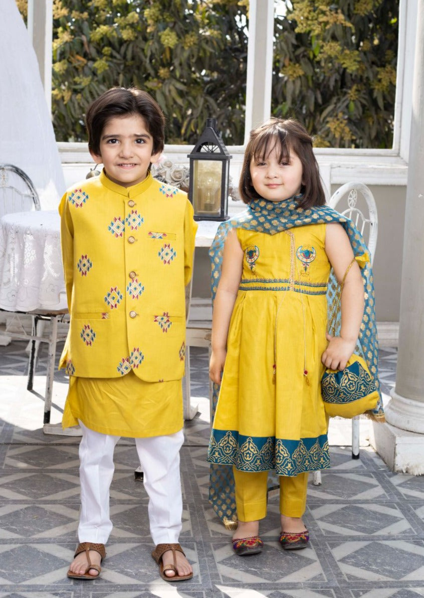 Lemon Yellow - Girl's Dress