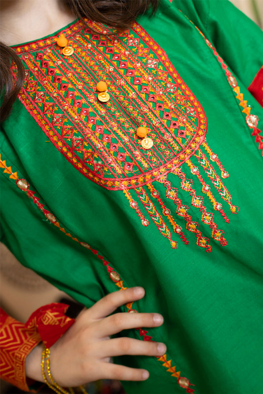 Green - Girl's Dress