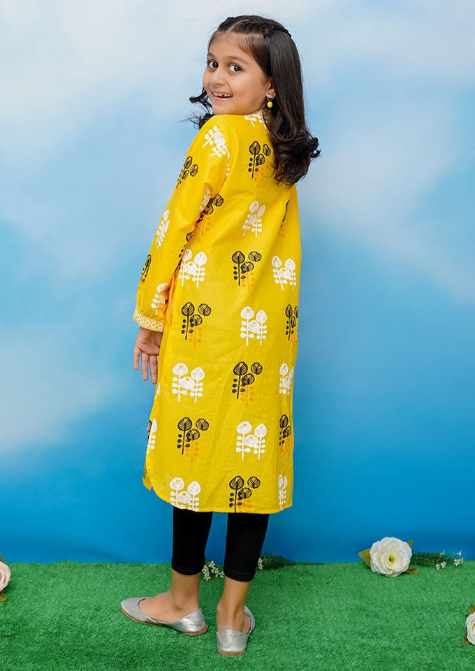 Yellow - Girl's Kurta