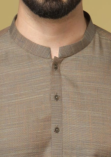 Multi Beige - Men's Kurta