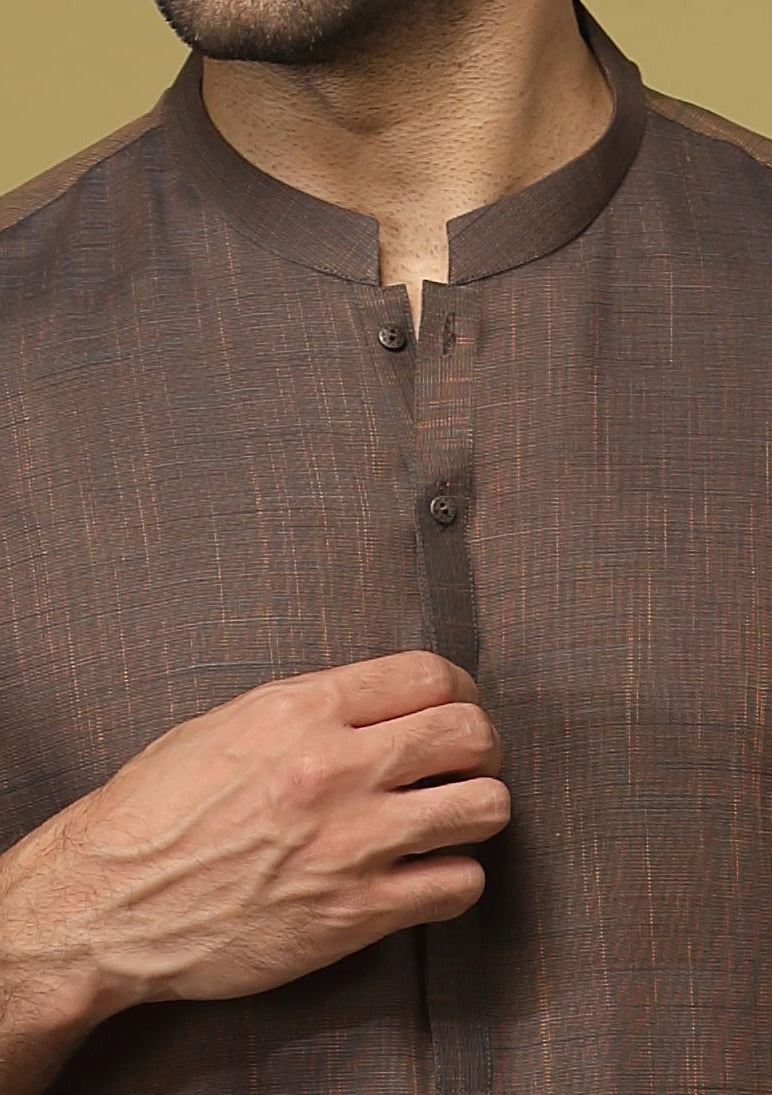 Brown - Men's Kurta