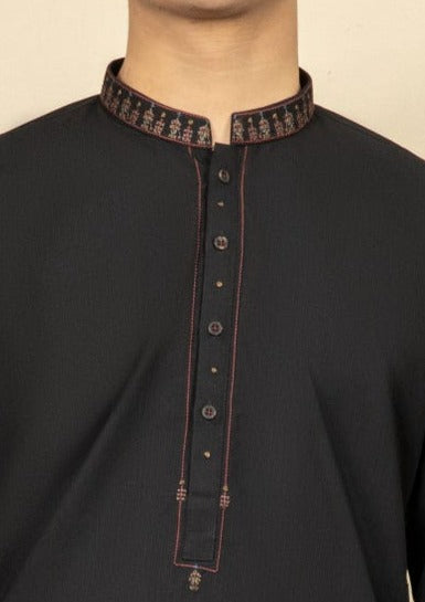 Black - Teen Boy's Kameez & Shalwar