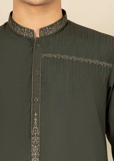 Olive - Teen Boy's Kameez & Shalwar