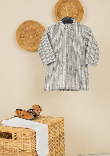 Grey - Infant Boy's Kameez & Shalwar