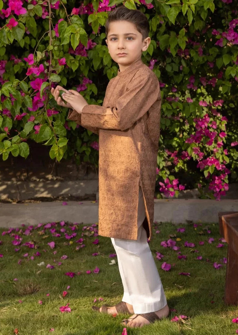 Rust Brown : Boy's Kurta