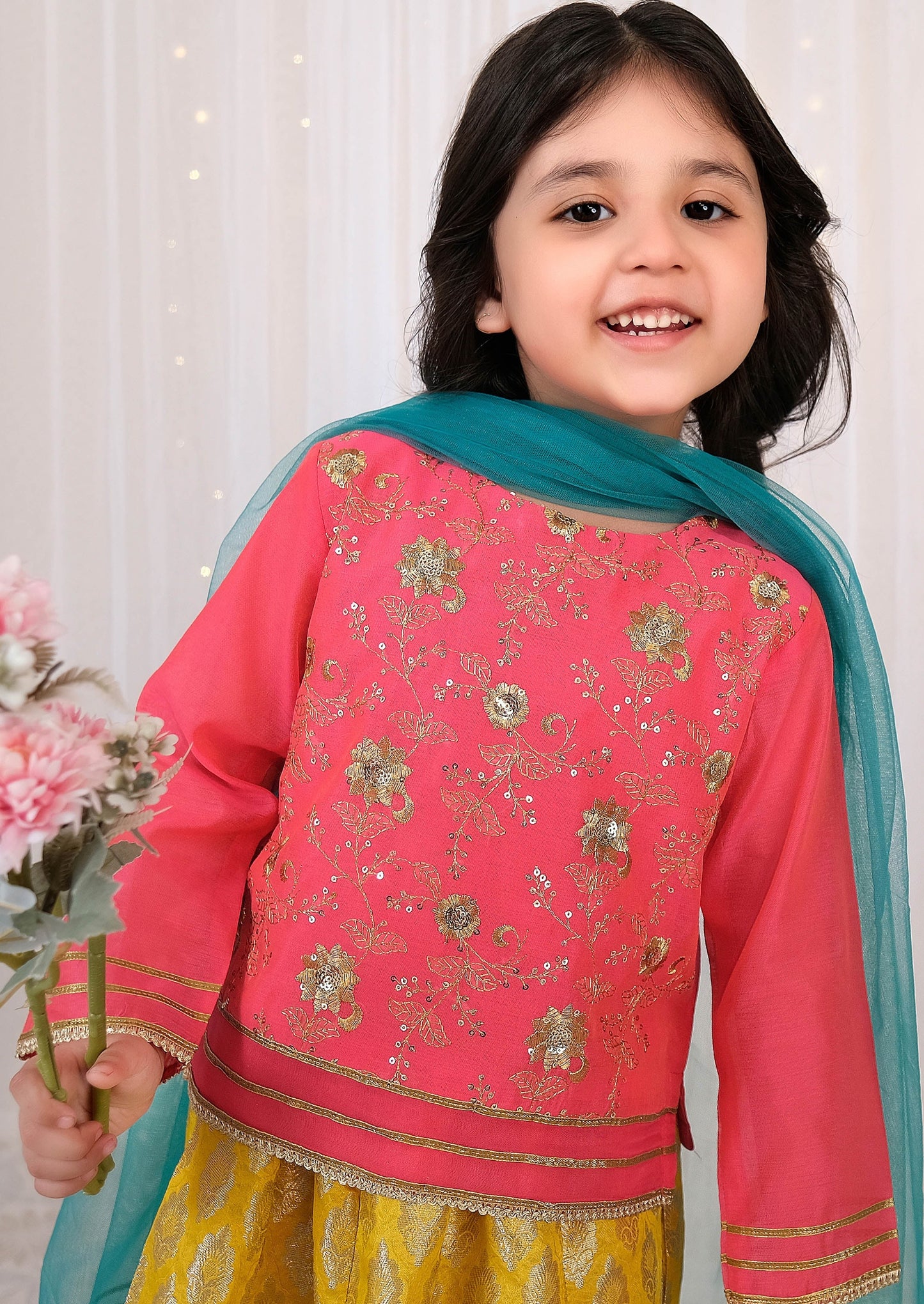 Orange - Girl's Lehnga Dress