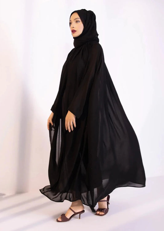 Black : Diamantese Detail Abaya