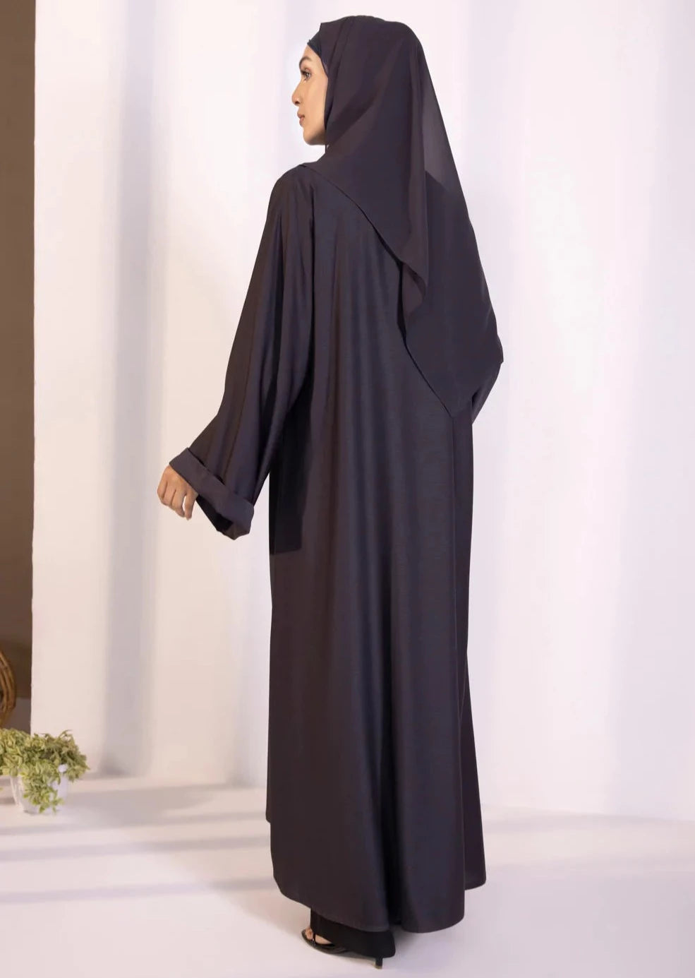 Charcoal : Abaya & Hijab Set