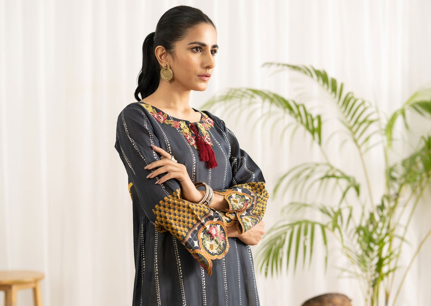 Grey -  Women's Kurta