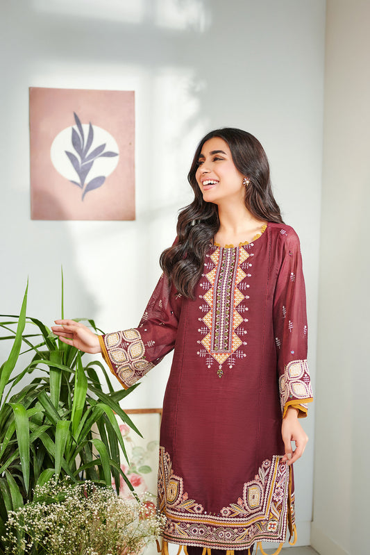 Maroon - Women's Dress