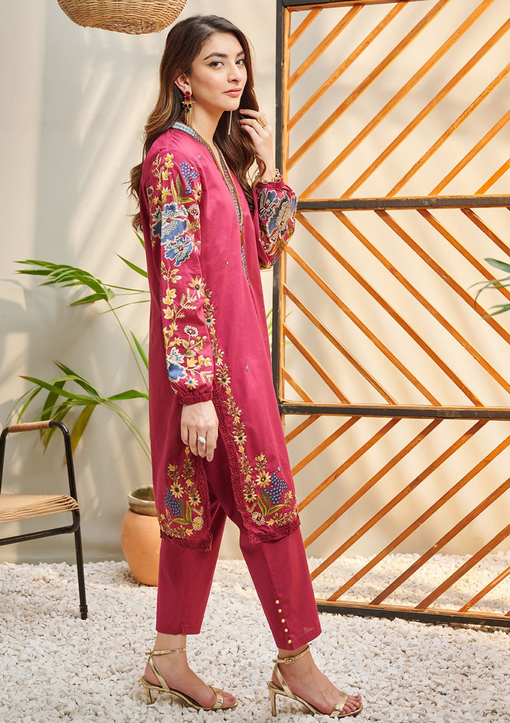 Pink : Women's Dress - DC-2046