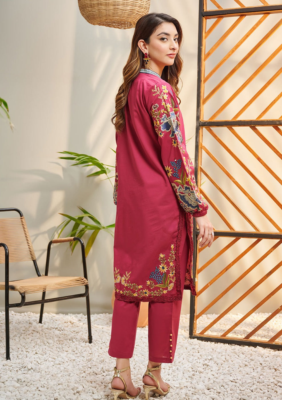 Pink : Women's Dress - DC-2046