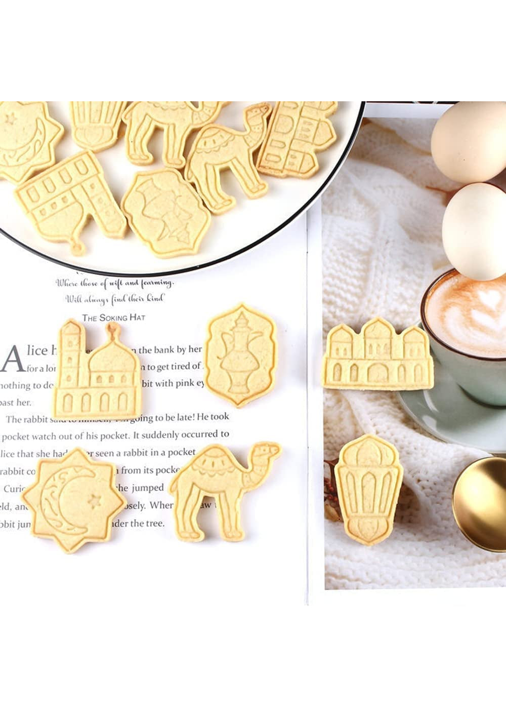 6 Pcs Eid Mubarak Cookie Cutter