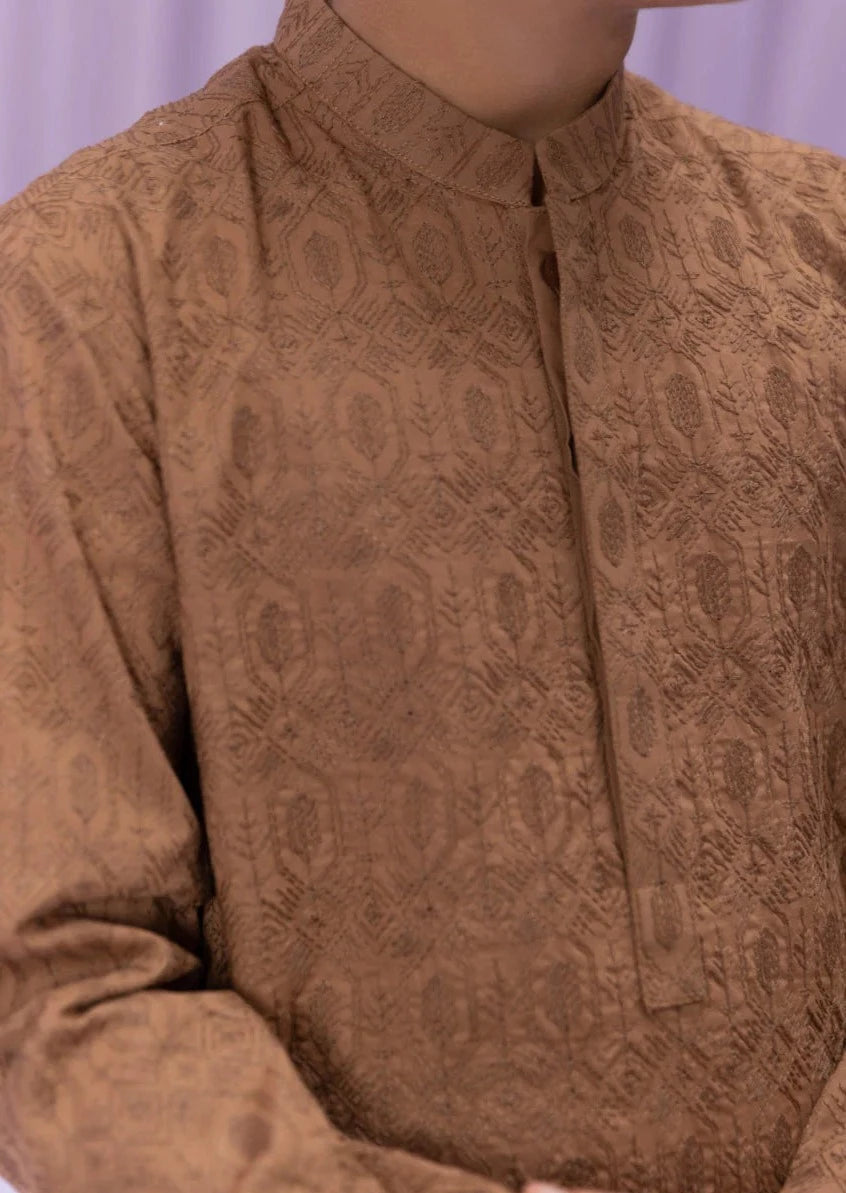 Rust Brown : Boy's Kurta