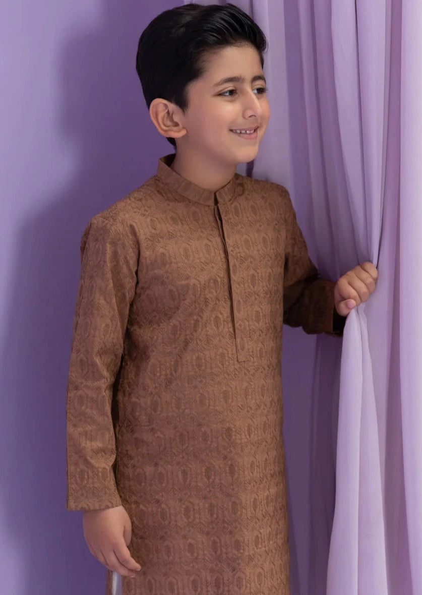 Rust Brown : Boy's Kurta