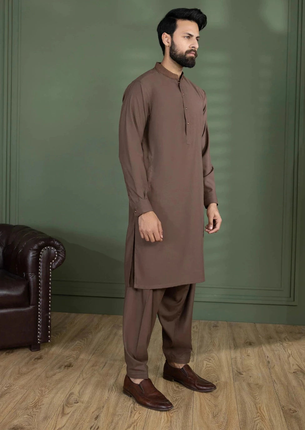 Rust - Men's Kurta Shalwar