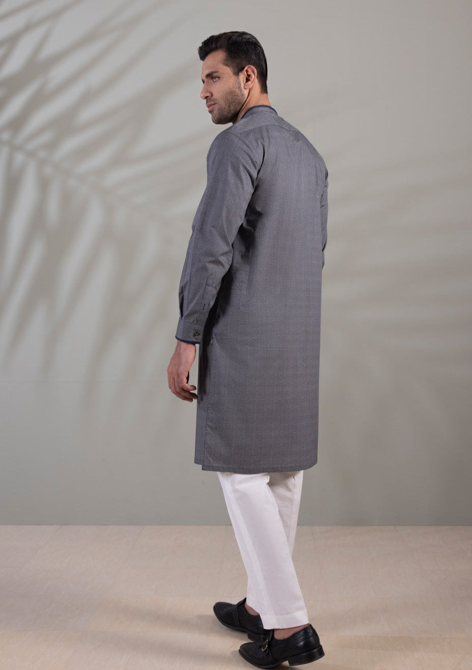 Grey - Men's Kurta