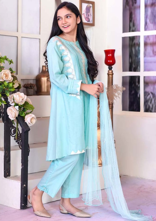 Mint Cotton - Girl's Dress