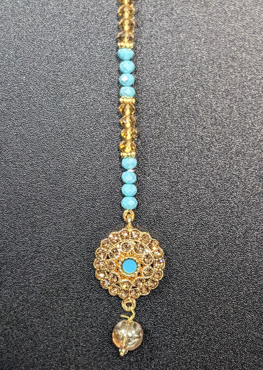 Golden & Turquoise - Girl's Tikka