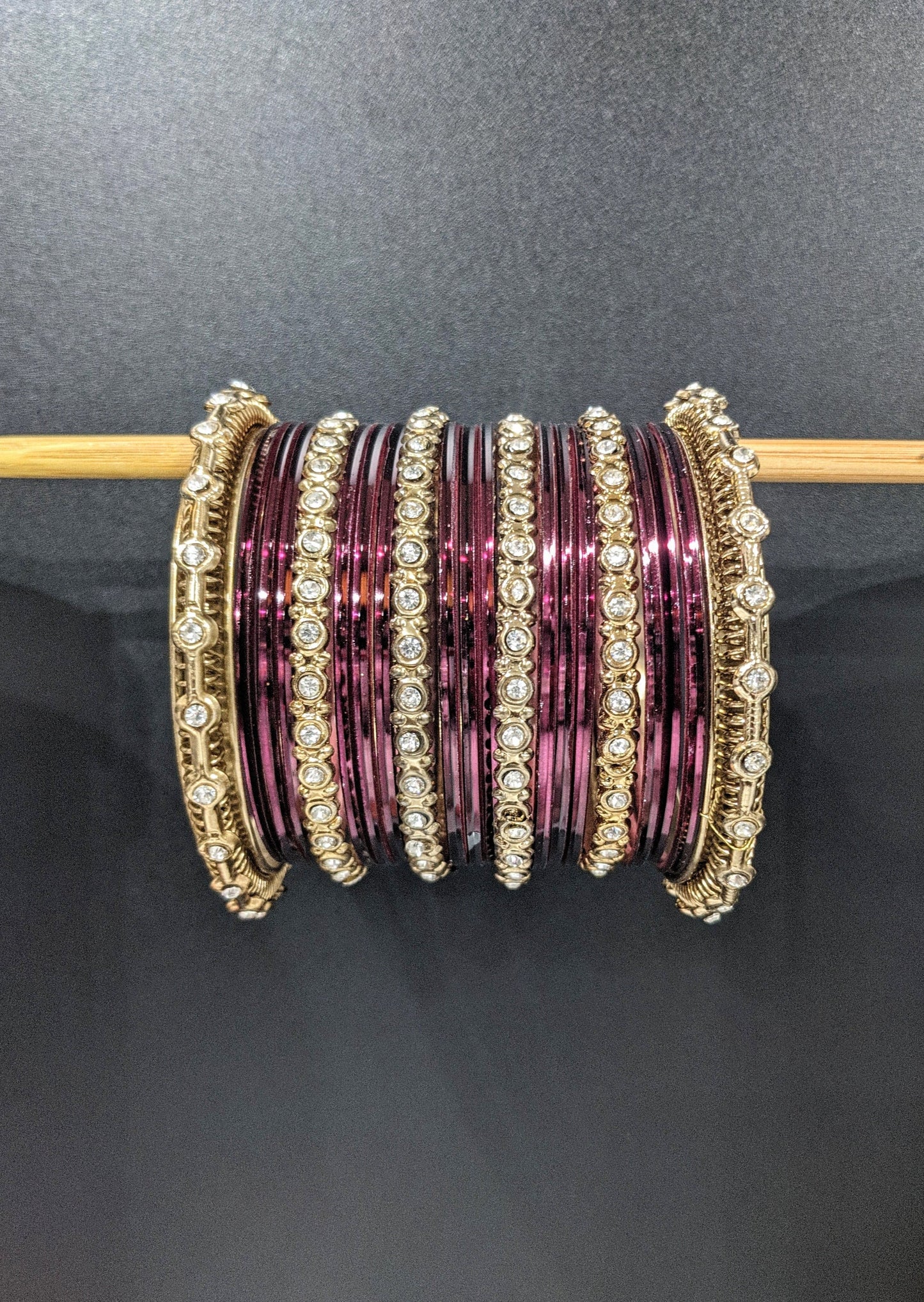 Golden & Magenta : Bangles Set