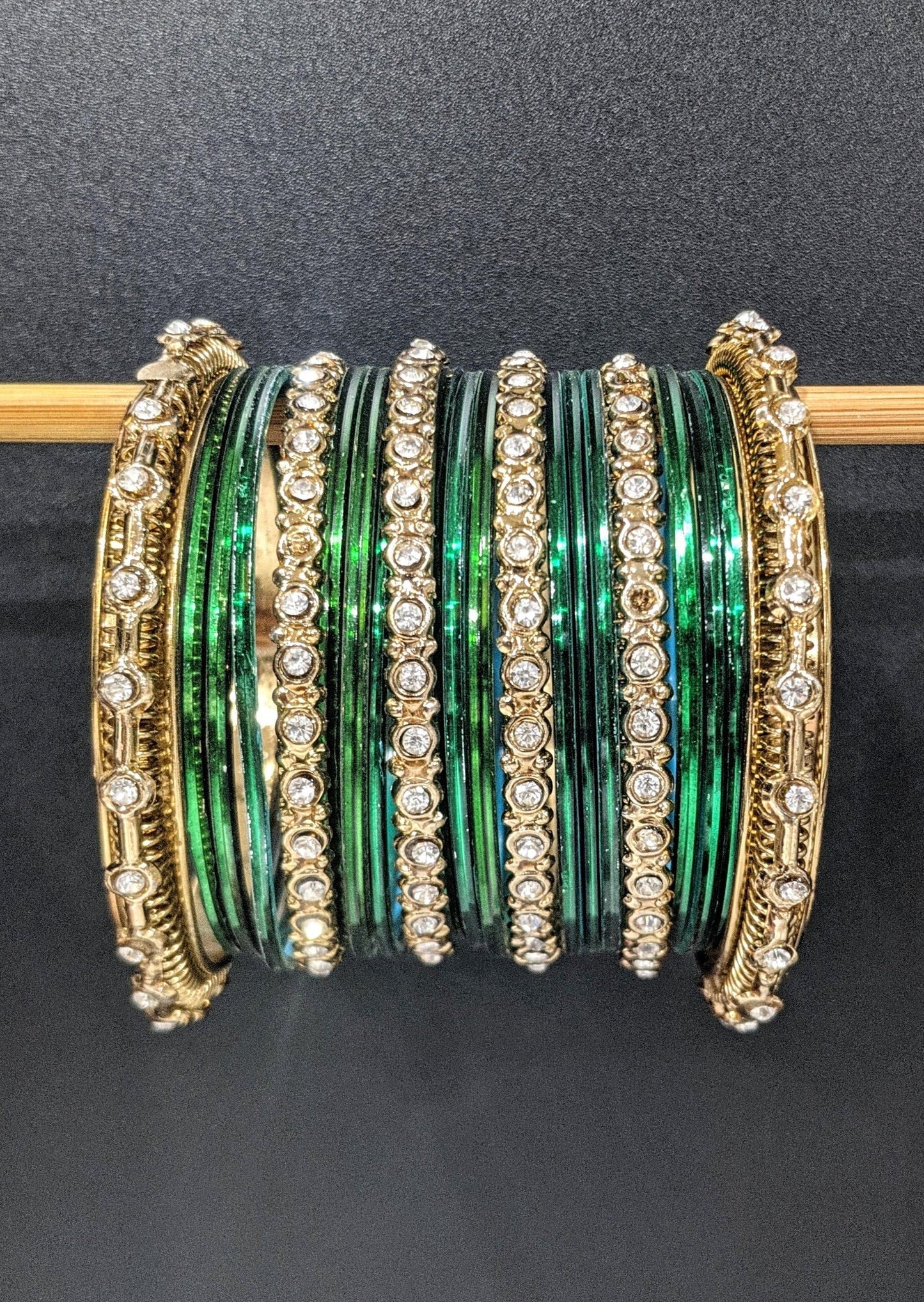 Golden & Green : Bangles Set