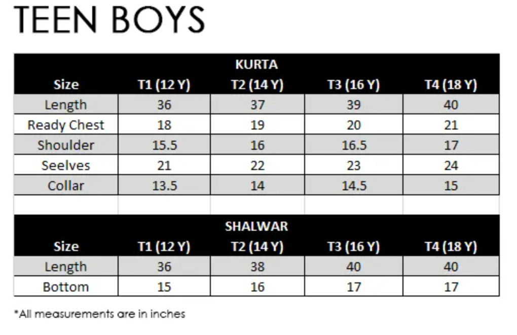 Prussian Blue - Teen Boys Kurta