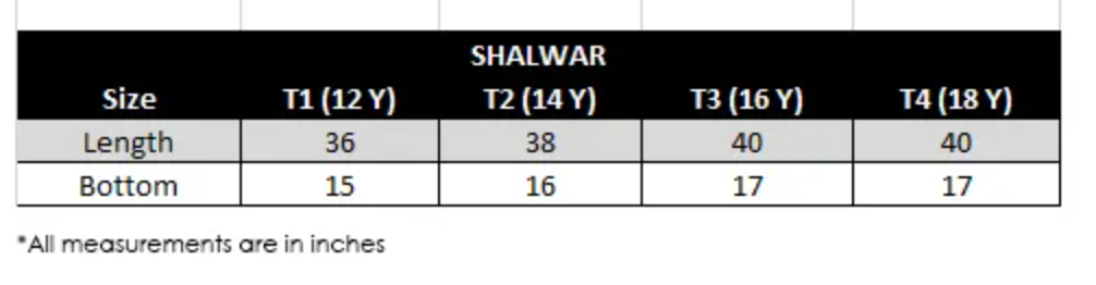 White - Teen Cotton Shalwar