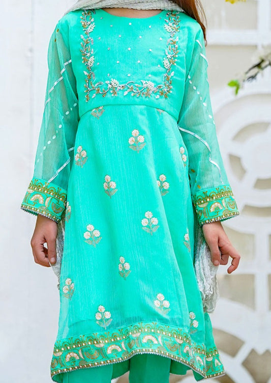 Aqua Green - Girl's Dress