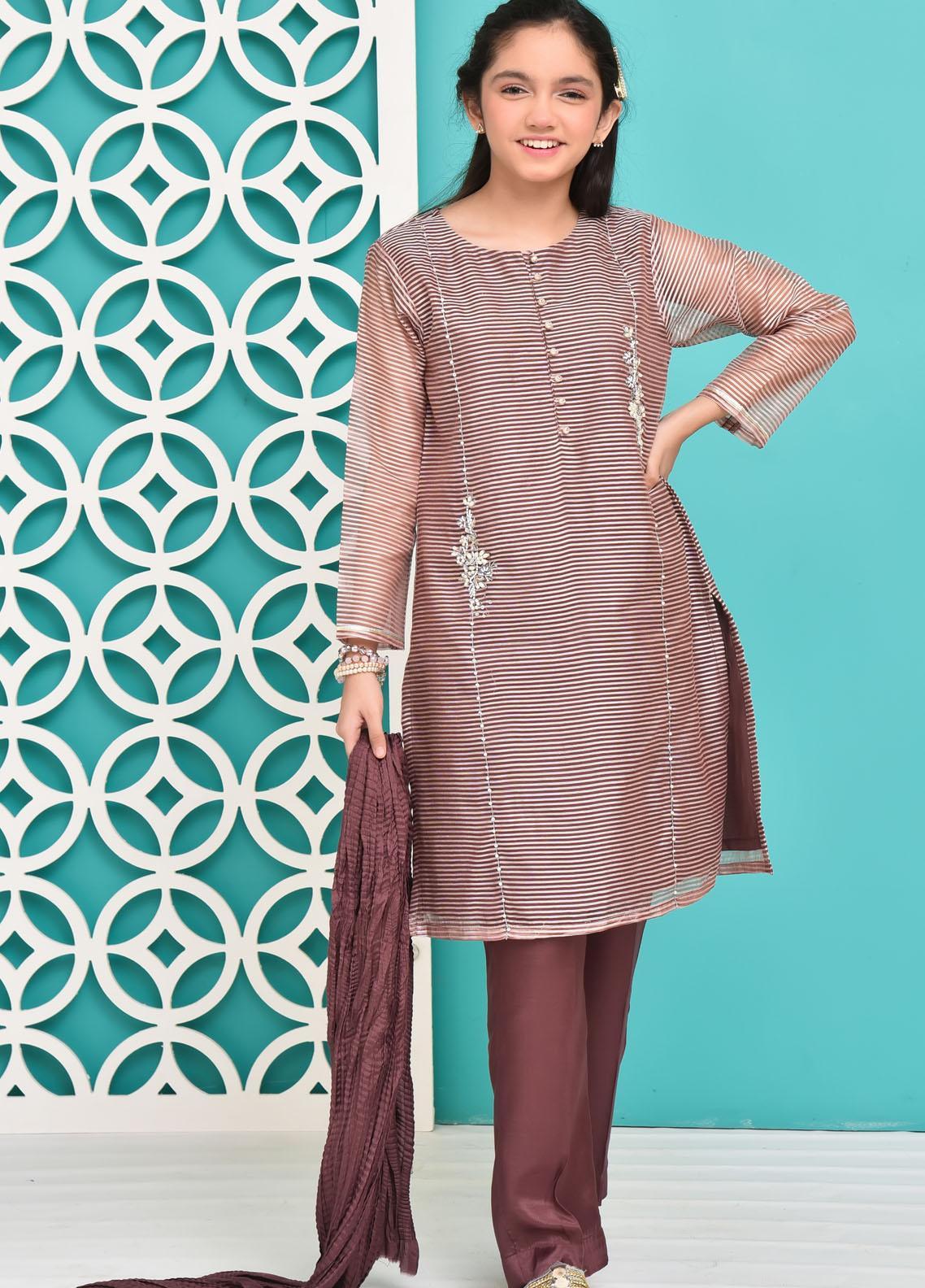Brown - Girl's Dress