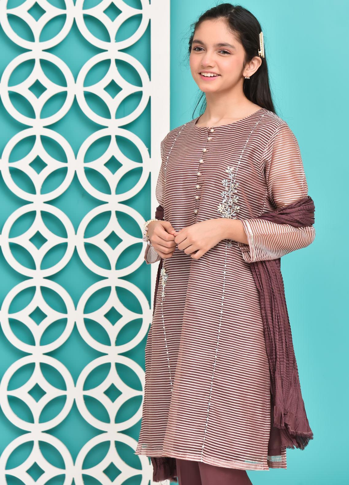 Brown - Girl's Dress