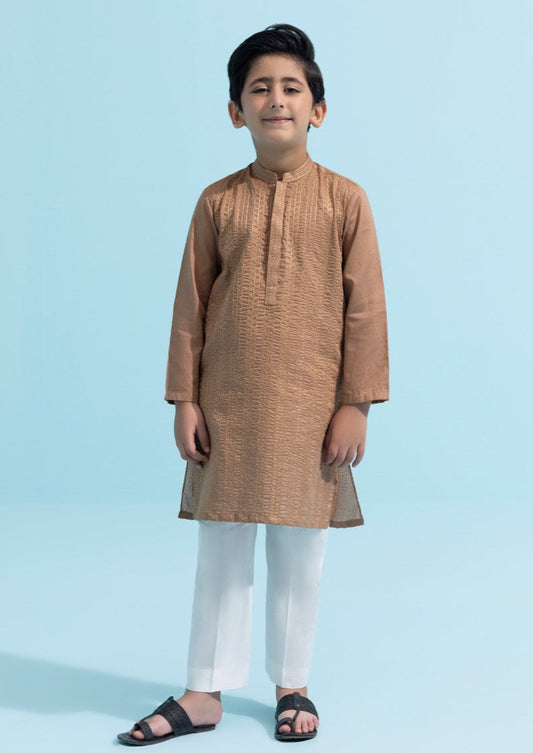 Brown - Boy's Kurta Shalwar