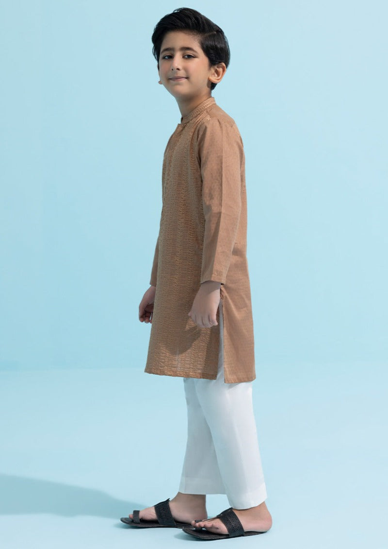 Brown - Boy's Kurta Shalwar