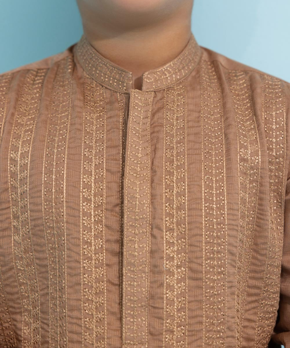 Brown - Boy's Kurta Shalwar