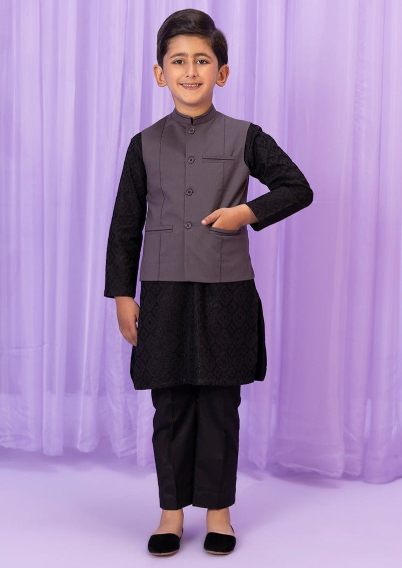 Grey -  Boys Waist Coat