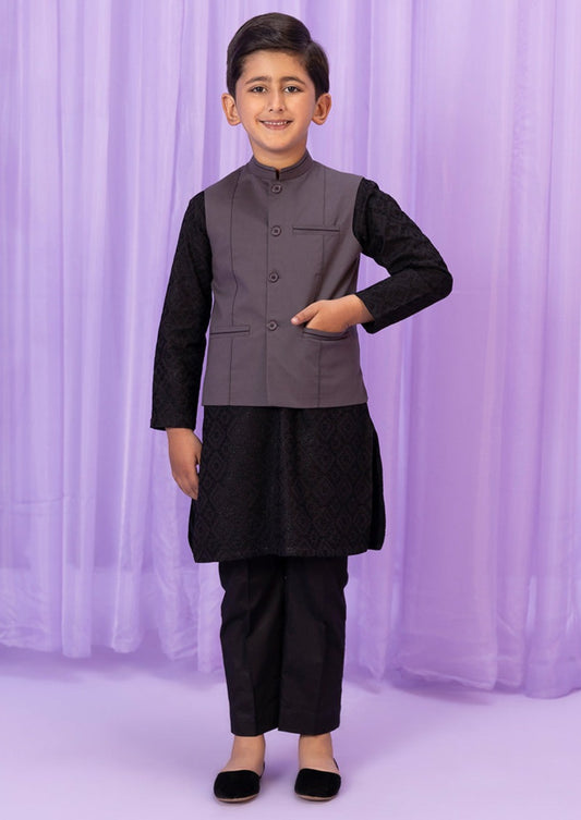 Grey -  Boys Waist Coat