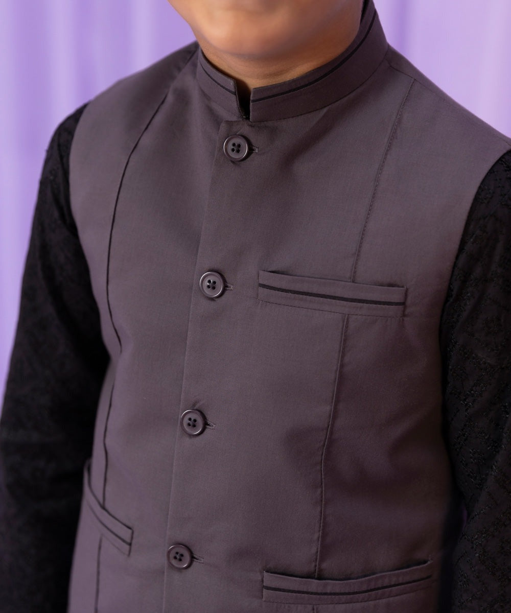 Grey -  Boys Waist Coat