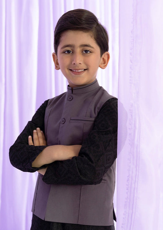 Grey -  Boys Waist Coat