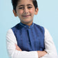 White & Blue : Boys Kurta Shalwar & Waistcoat