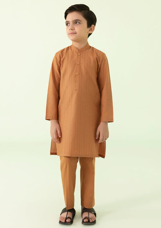 Rust - Boy's Kurta & Shalwar