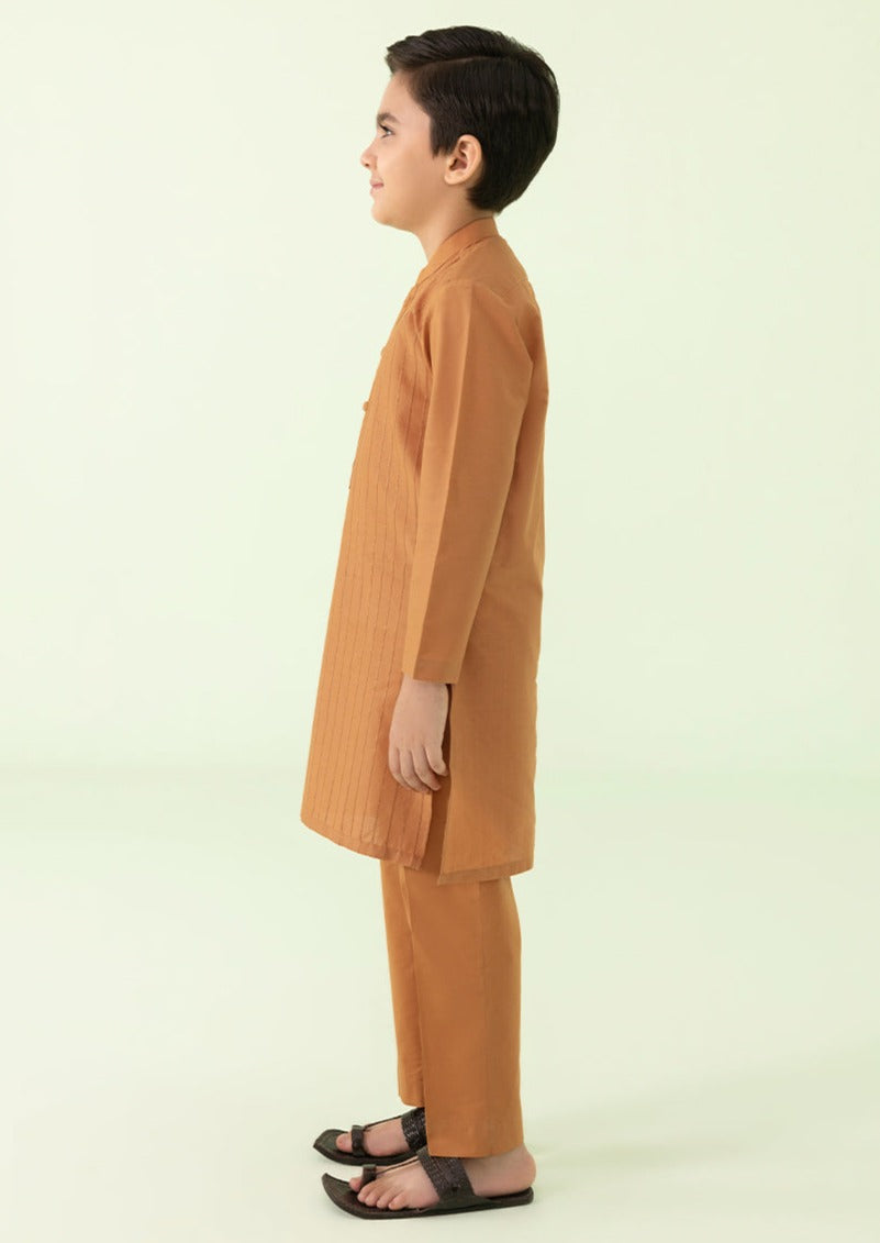 Rust - Boy's Kurta & Shalwar