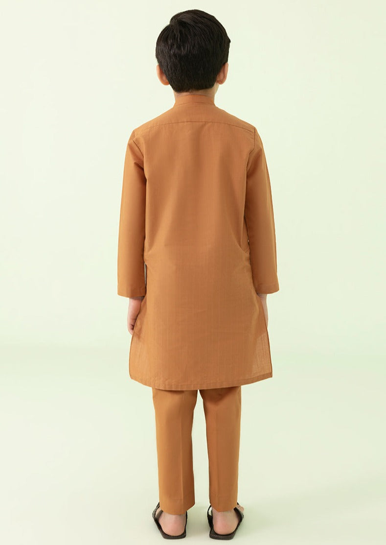 Rust - Boy's Kurta & Shalwar