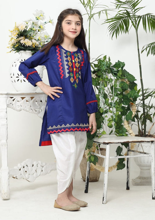 Blue - Girl's Kurta