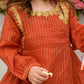 Rust - Infant Girl's Gharara Dress