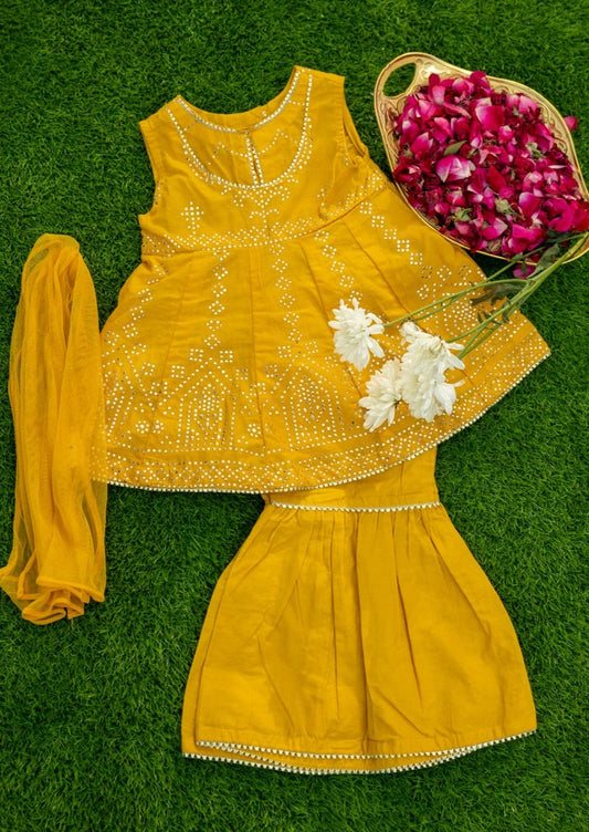 Yellow - Infant Girl's Gharara Dress