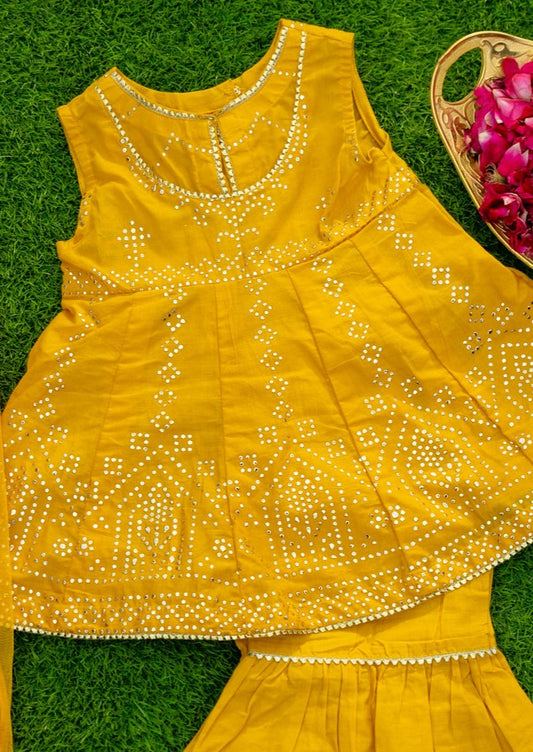 Yellow - Infant Girl's Gharara Dress