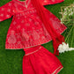 Red - Infant Girl's Gharara Dress