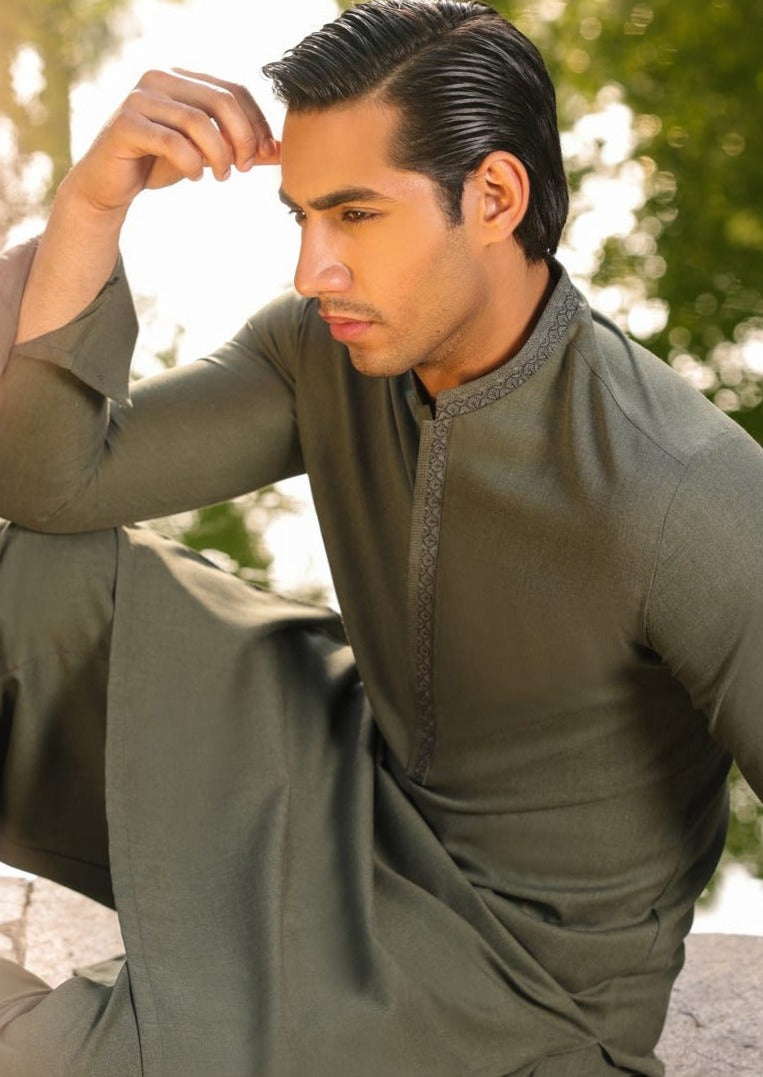 Green - Men's Kameez Shalwar