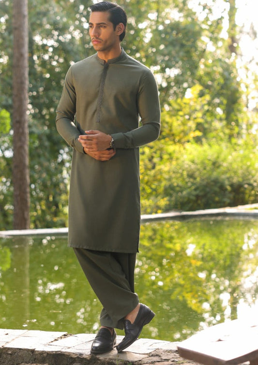 Green - Men's Kameez Shalwar